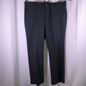 VTG JCPenney Comfort Slacks Mens 42x31 Navy Blue High Rise Dress Pants Trousers